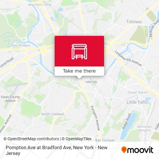 Pompton Ave at Bradford Ave map