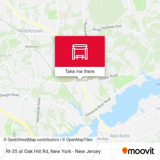 Rt-35 at Oak Hill Rd map