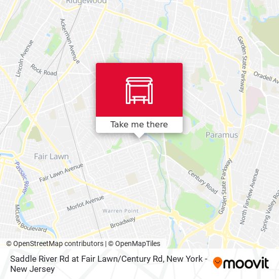 Saddle River Rd at Fair Lawn / Century Rd map