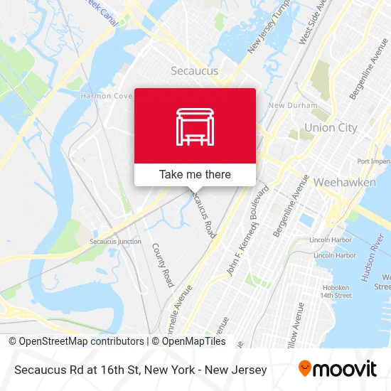 Secaucus Rd at 16th St map