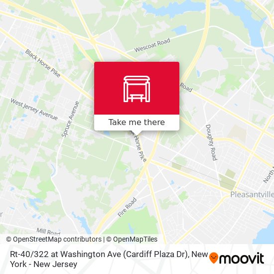 Mapa de Rt-40 / 322 at Washington Ave (Cardiff Plaza Dr)