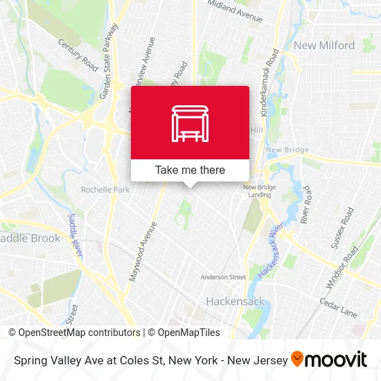 Spring Valley Ave at Coles St map