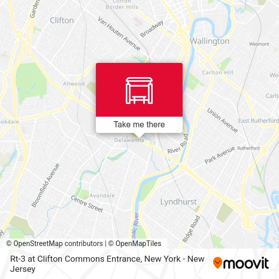 Rt-3 at Clifton Commons Entrance map