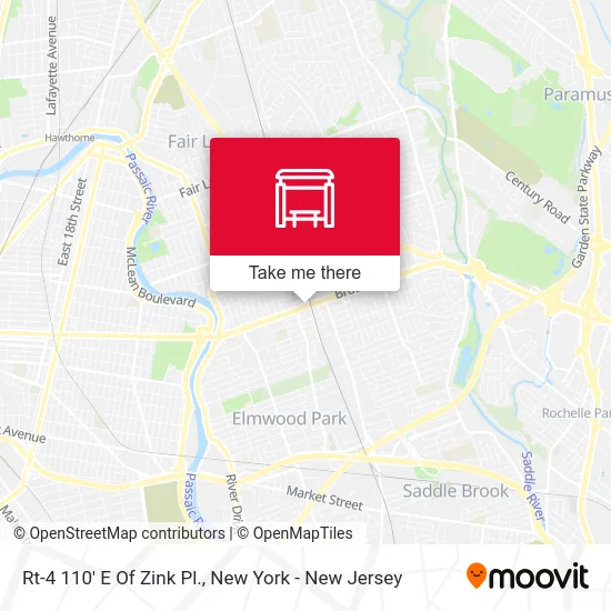 Rt-4 110' E Of Zink Pl. map