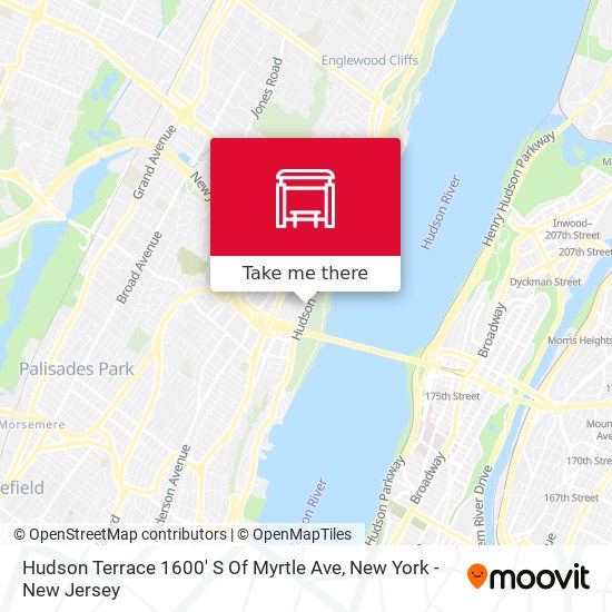 Hudson Terrace 1600' S Of Myrtle Ave map
