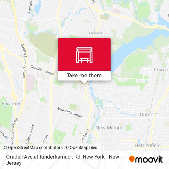 Mapa de Oradell Ave at Kinderkamack Rd