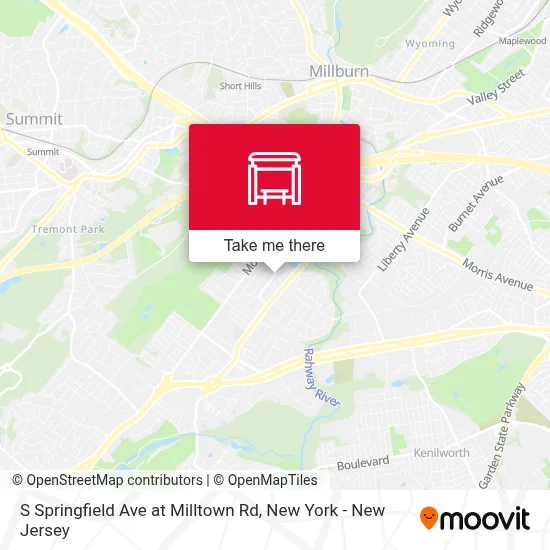 S Springfield Ave at Milltown Rd map