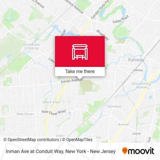 Inman Ave at Conduit Way map