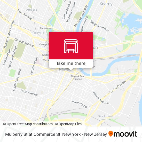 Mulberry St at Commerce St map