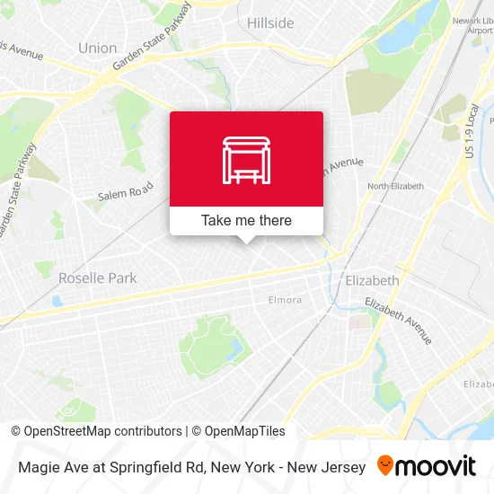 Magie Ave at Springfield Rd map