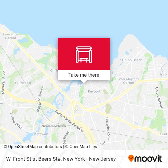 W. Front St at Beers St# map