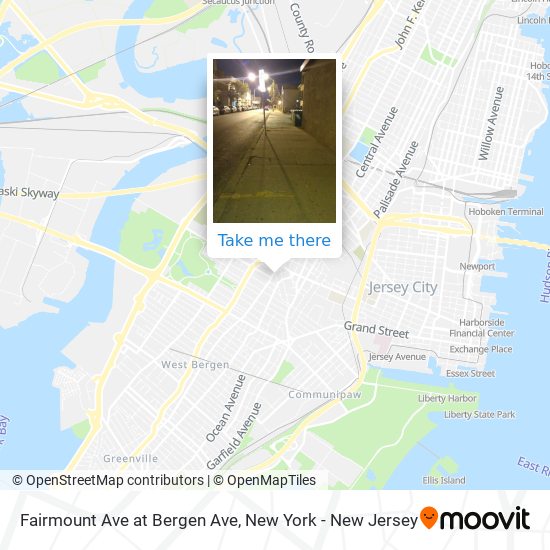 Mapa de Fairmount Ave at Bergen Ave
