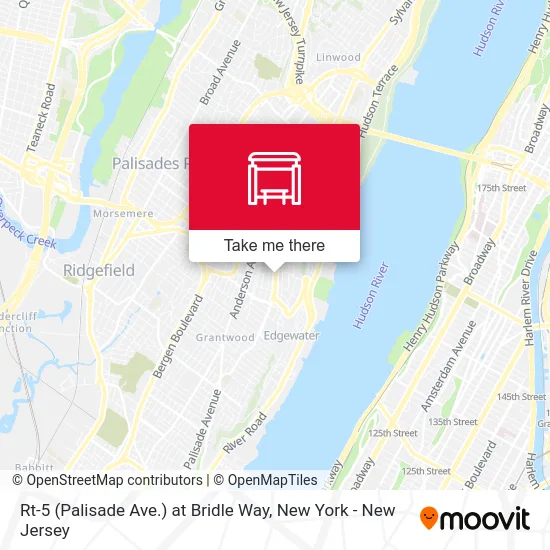 Rt-5 (Palisade Ave.) at Bridle Way map