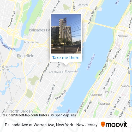 Mapa de Palisade Ave at Warren Ave