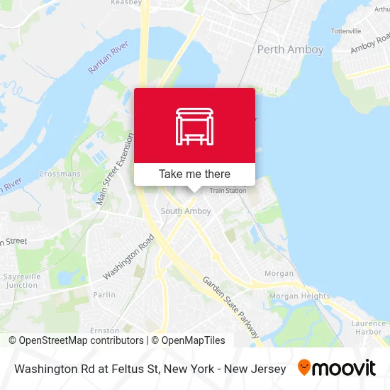 Washington Rd at Feltus St map