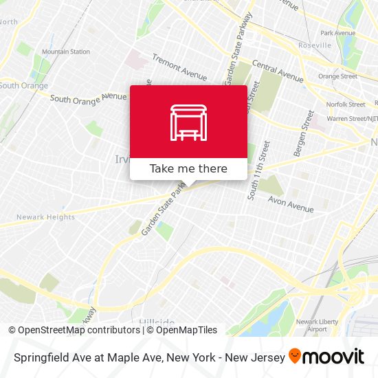Mapa de Springfield Ave at Maple Ave