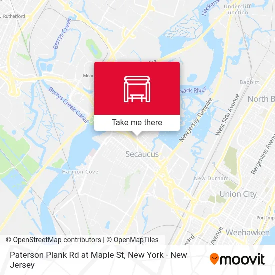 Paterson Plank Rd at Maple St map