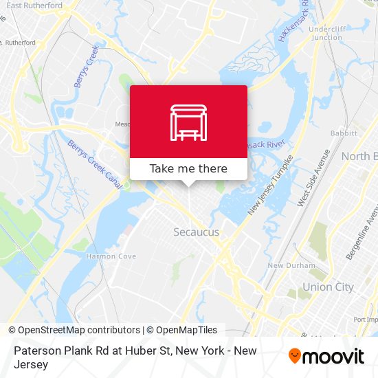 Paterson Plank Rd at Huber St map