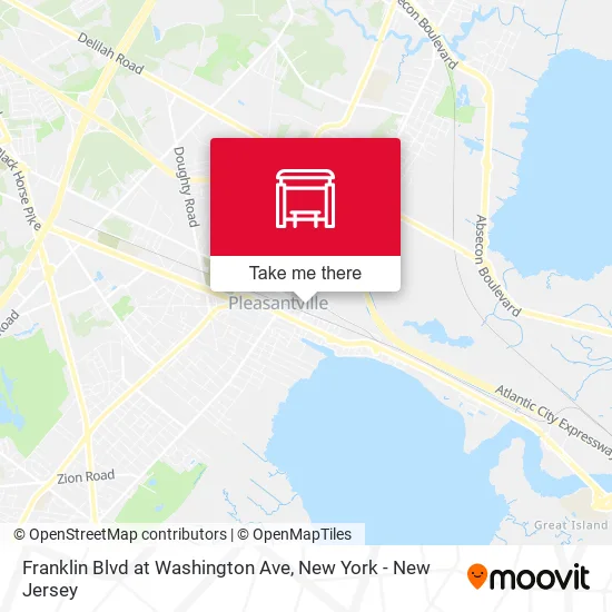 Franklin Blvd at Washington Ave map