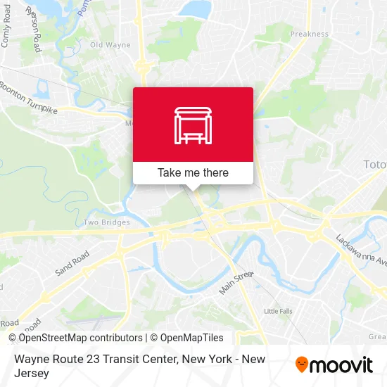 Wayne Route 23 Transit Center map