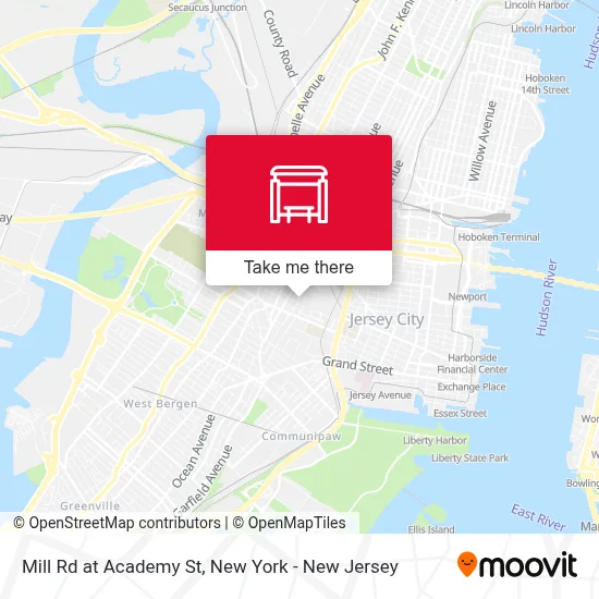 Mill Rd at Academy St map