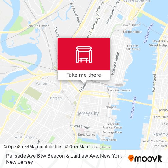 Mapa de Palisade Ave Btw Beacon & Laidlaw Ave