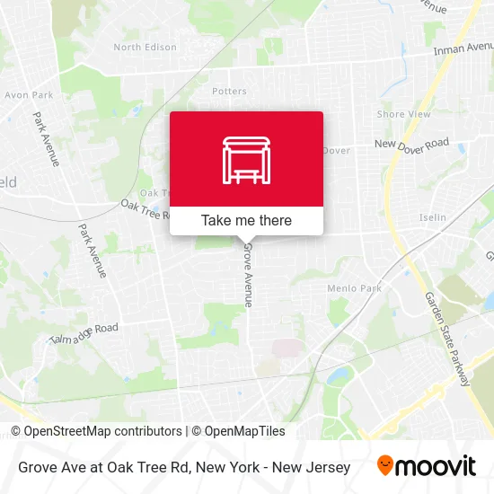 Grove Ave at Oak Tree Rd map