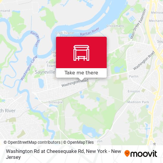 Washington Rd at Cheesequake Rd map