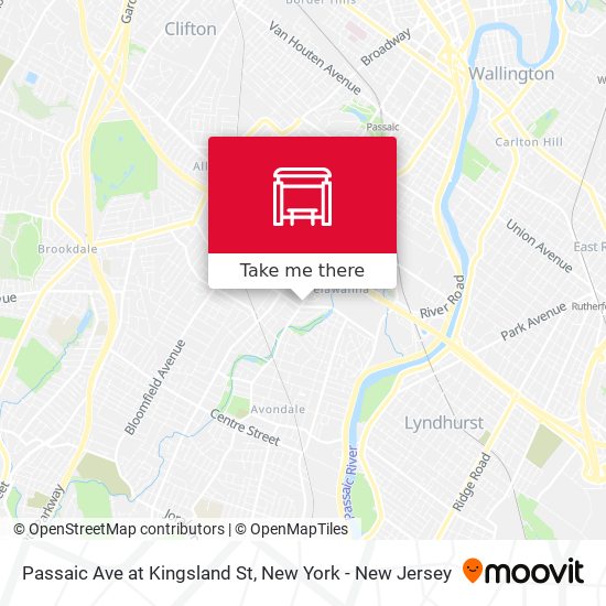 Passaic Ave at Kingsland St map