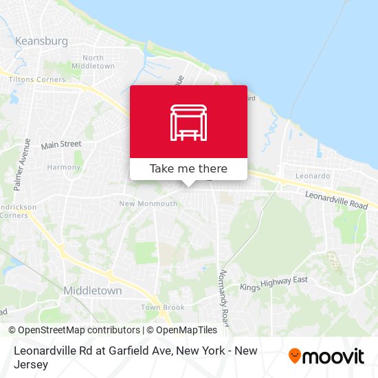 Leonardville Rd at Garfield Ave map