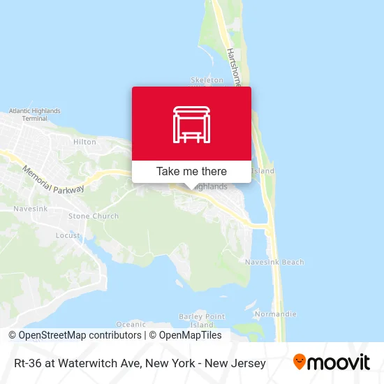 Rt-36 at Waterwitch Ave map