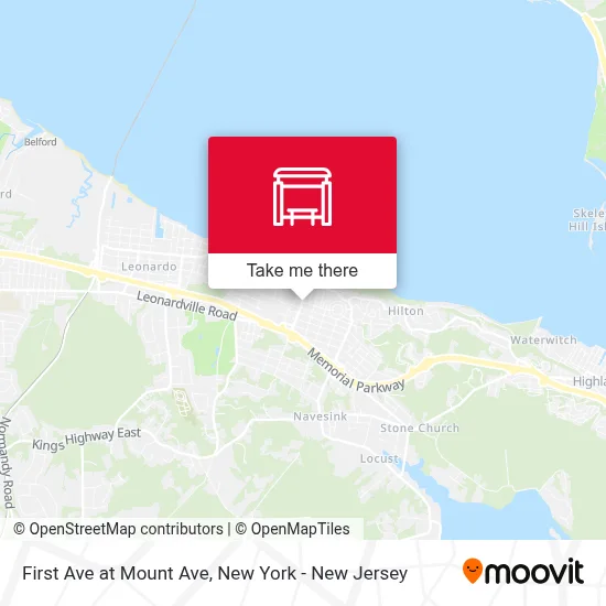 First Ave at Mount Ave map