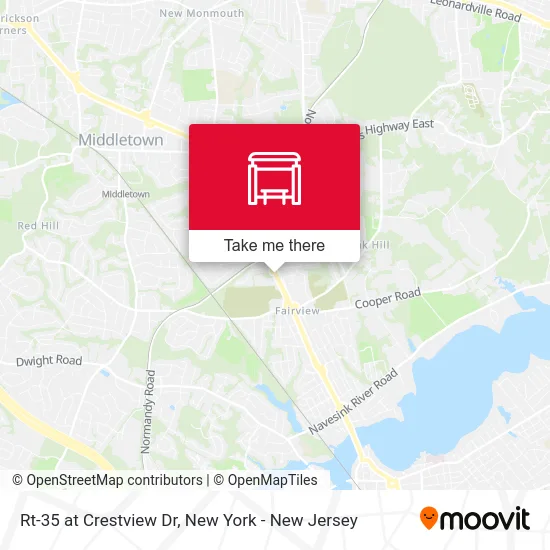 Rt-35 at Crestview Dr map