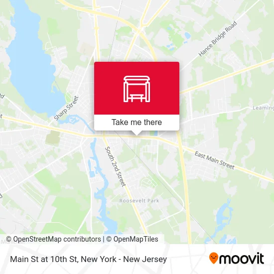 Main St at 10th St map