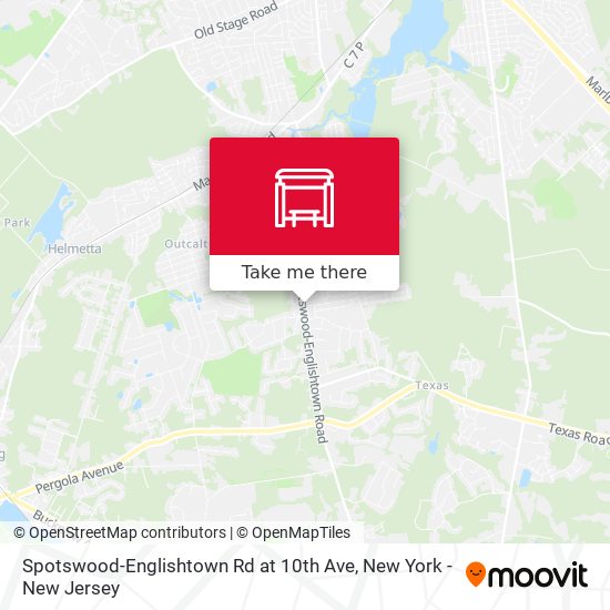 Spotswood-Englishtown Rd at 10th Ave map