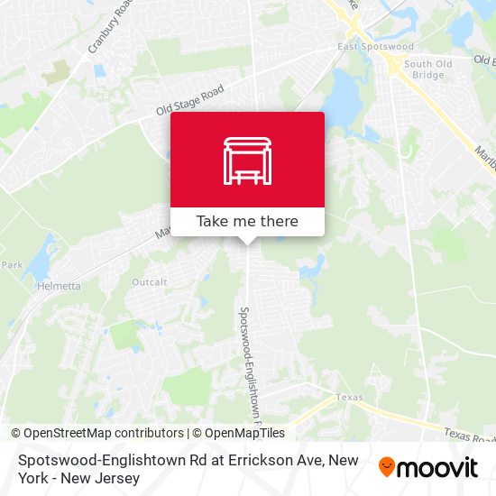 Mapa de Spotswood-Englishtown Rd at Errickson Ave
