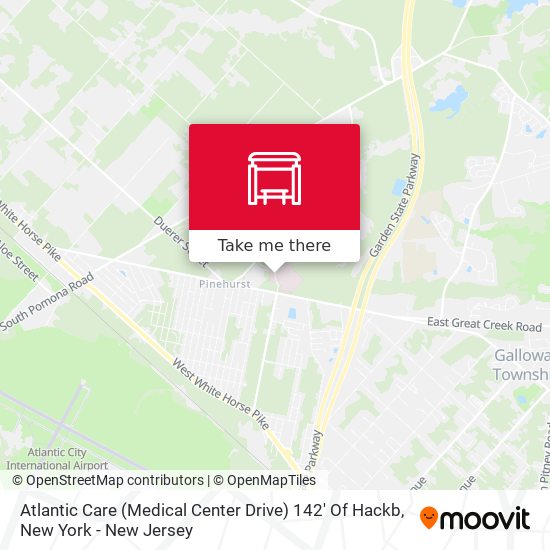 Atlantic Care (Medical Center Drive) 142' Of Hackb map