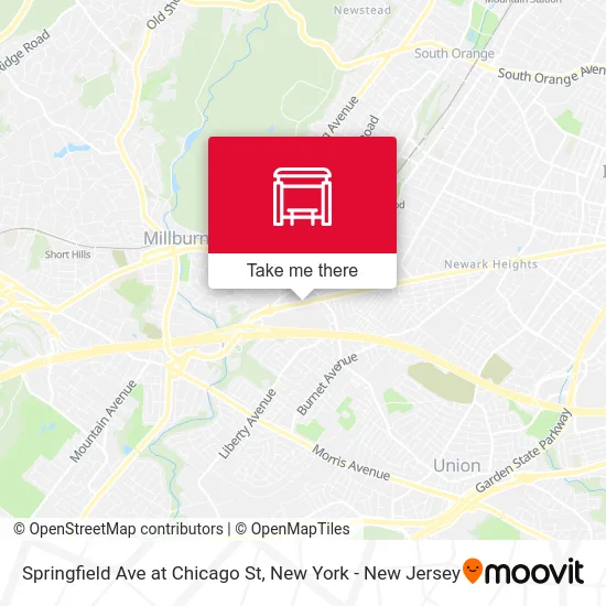 Springfield Ave at Chicago St map