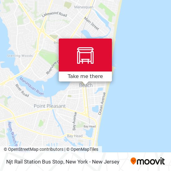 Njt Rail Station Bus Stop map