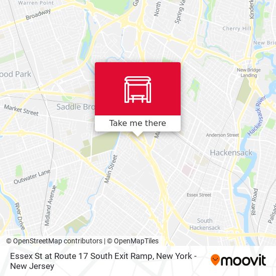 Essex St at Route 17 South Exit Ramp map