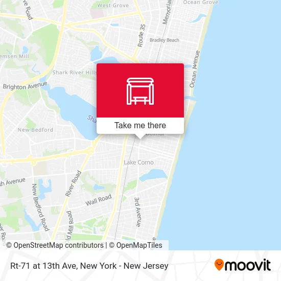 Rt-71 at 13th Ave map