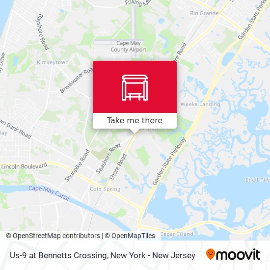 Mapa de Us-9 at Bennetts Crossing