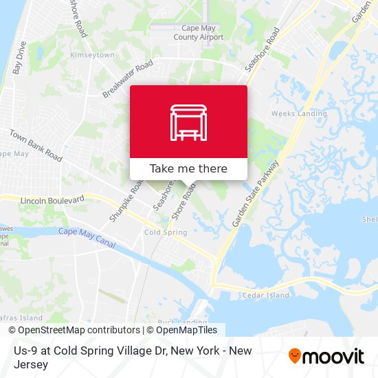 Us-9 at Cold Spring Village Dr map