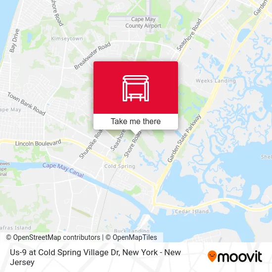 Us-9 at Cold Spring Village Dr map