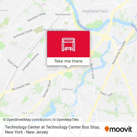 Technology Center at Technology Center Bus Stop map