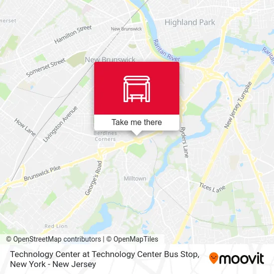 Technology Center at Technology Center Bus Stop map