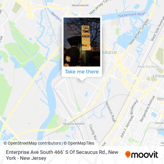 Mapa de Enterprise Ave South 466' S Of Secaucus Rd.
