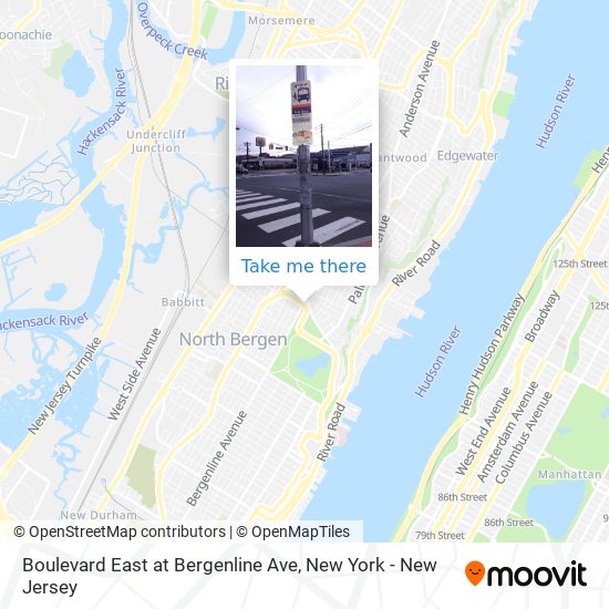 Mapa de Boulevard East at Bergenline Ave