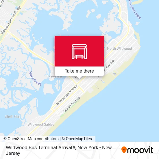 Wildwood Bus Terminal Arrival# map