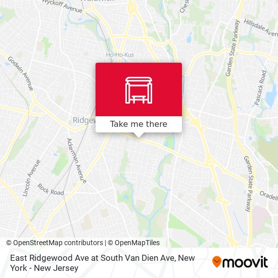 East Ridgewood Ave at South Van Dien Ave map